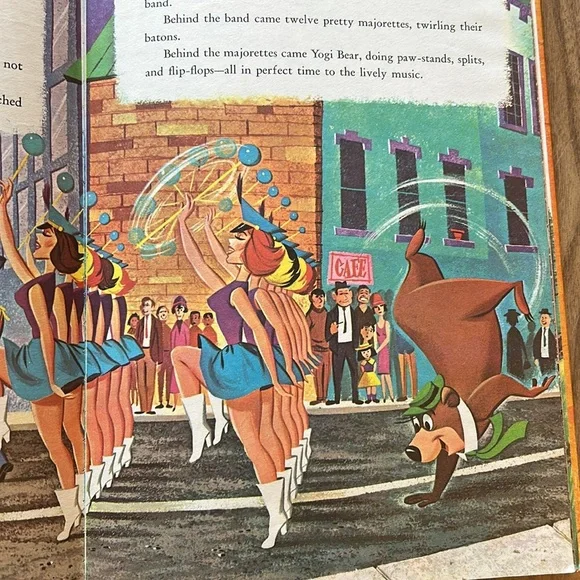 Vintage 1961 Hanna-Barbara’s “Yogi Bear” A Big Golden Book Hardback Children’s - Picture 9 of 13